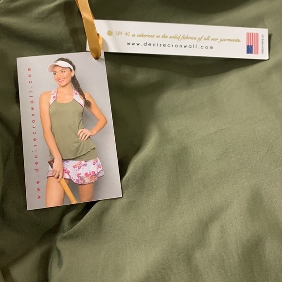 Denise Cronwall Activewear NWT Army of Lovers Racerback Top & Skort Set-Green - Picture 6 of 9